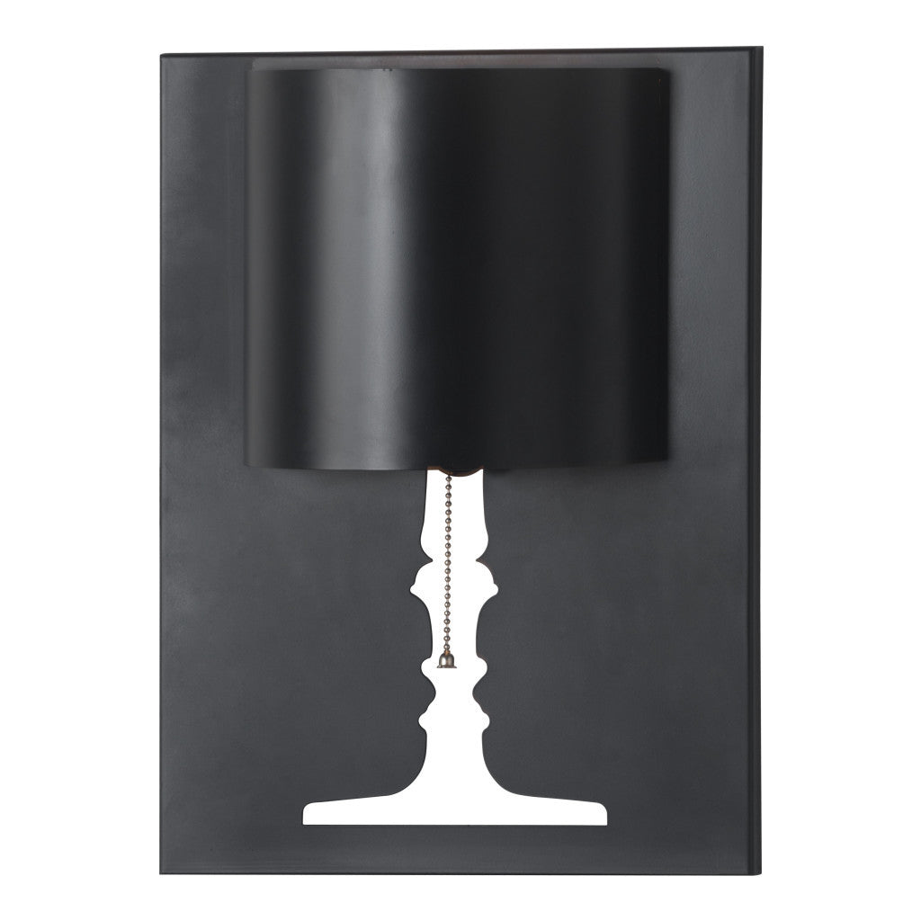 Black and White Silhouette Wall Lamp