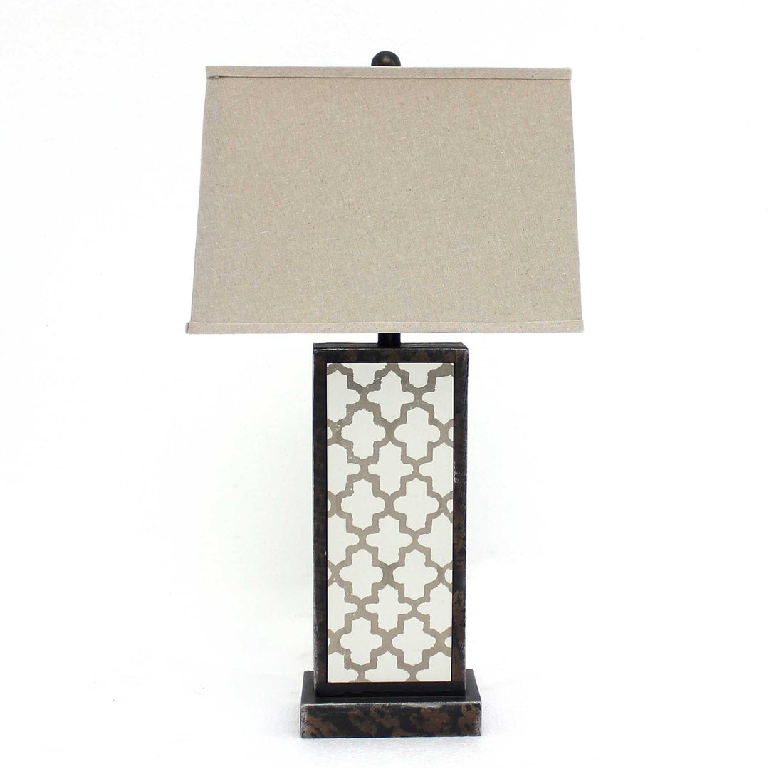 5.25 X 8 X 30 Bronze Rock Floral Base - Table Lamp