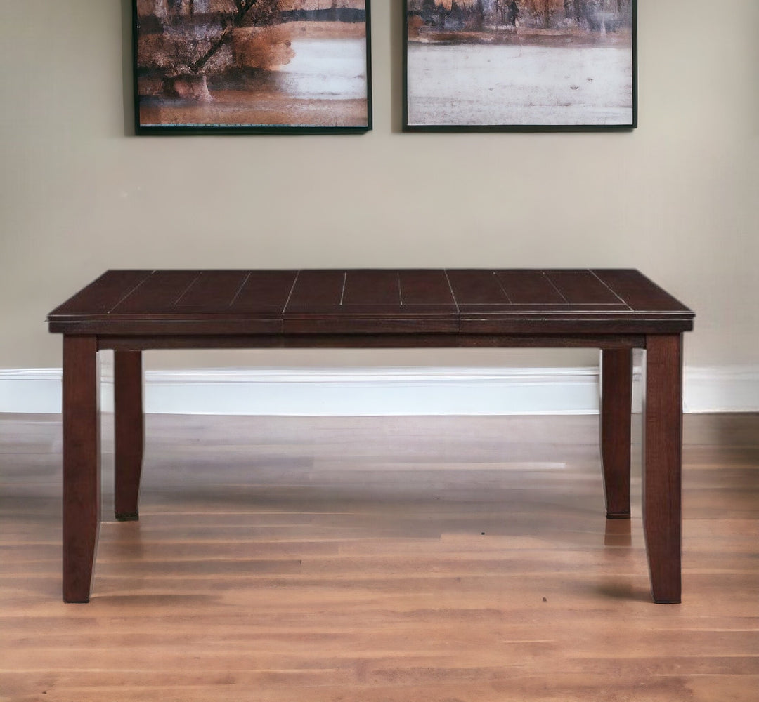 48" Dark Brown Rectangular Solid Manufactured Wood Dining Table