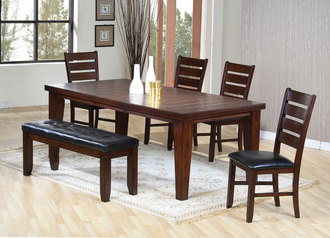 48" Dark Brown Rectangular Solid Manufactured Wood Dining Table