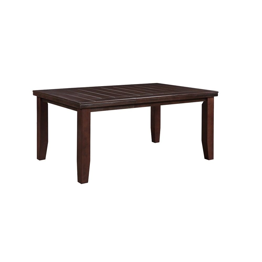 48" Dark Brown Rectangular Solid Manufactured Wood Dining Table