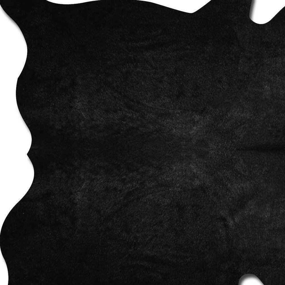 72" X 84" Black Cowhide - Rug