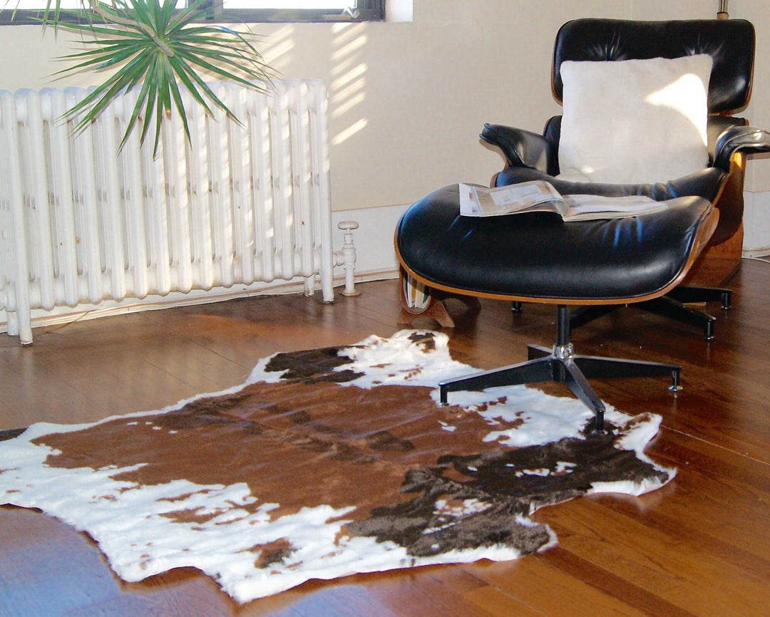 Brown And White Animal Print Area Rug