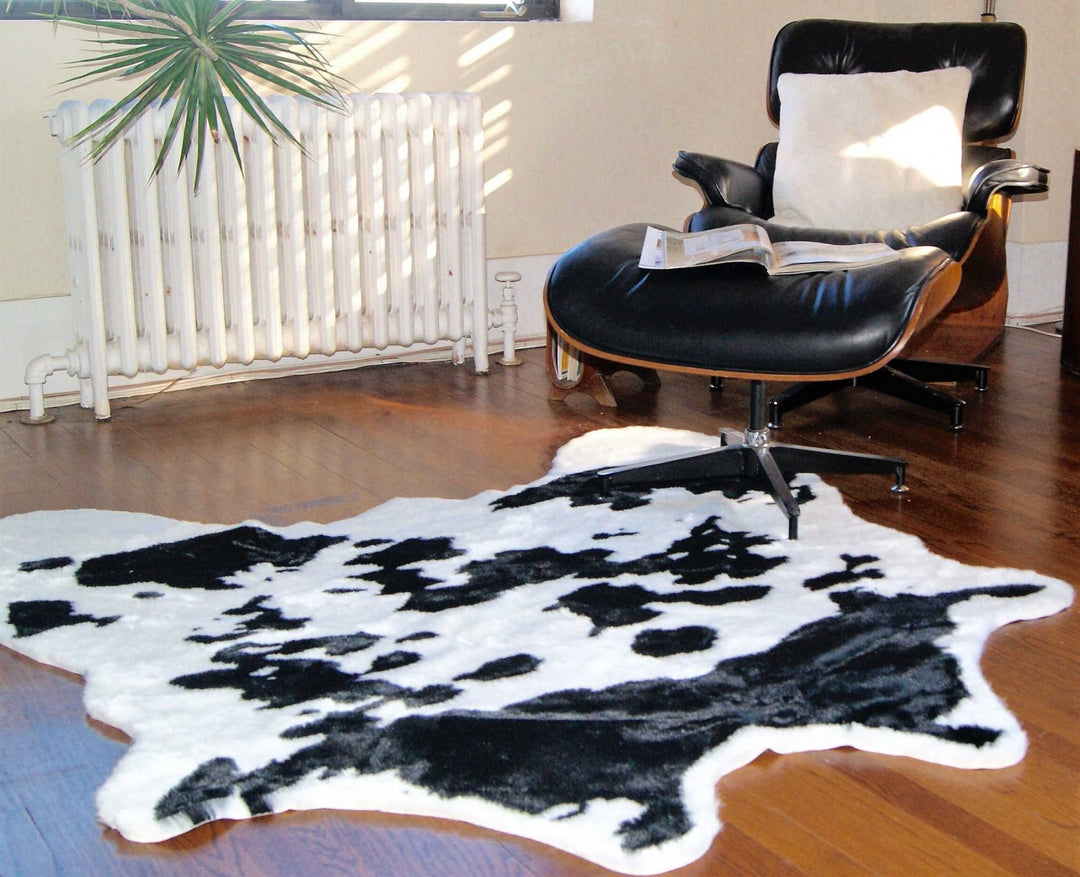 Brown And White Animal Print Area Rug