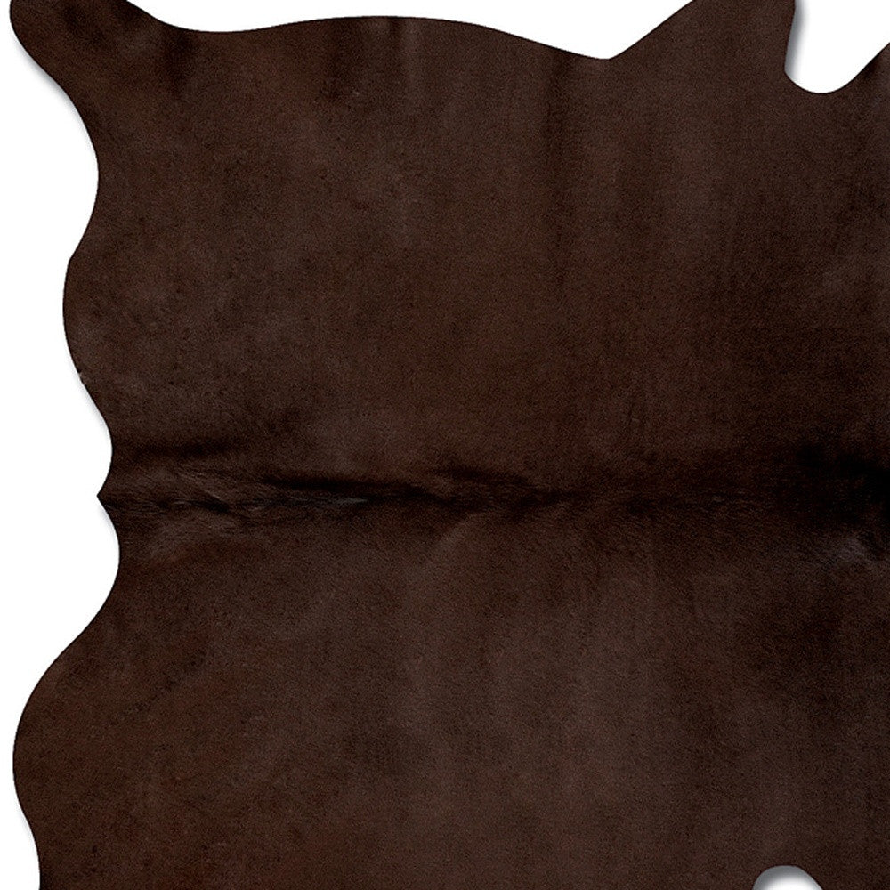 60" X 84" Chocolate And Gold Cowhide - Area Rug