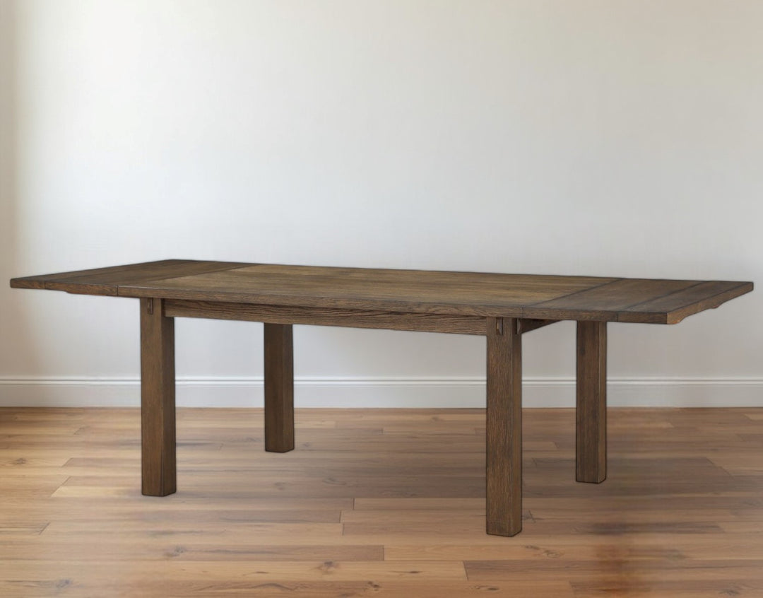 42" Brown Solid Wood Dining Table