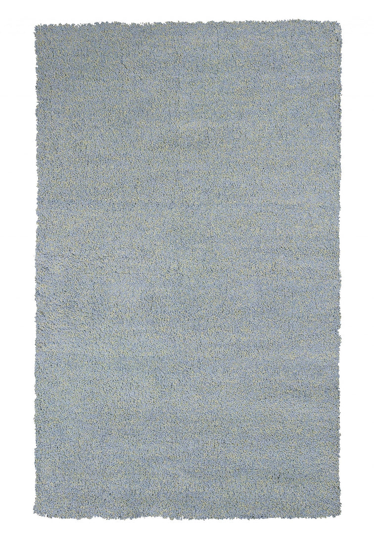 8' Round  Polyester Blue Heather Area Rug