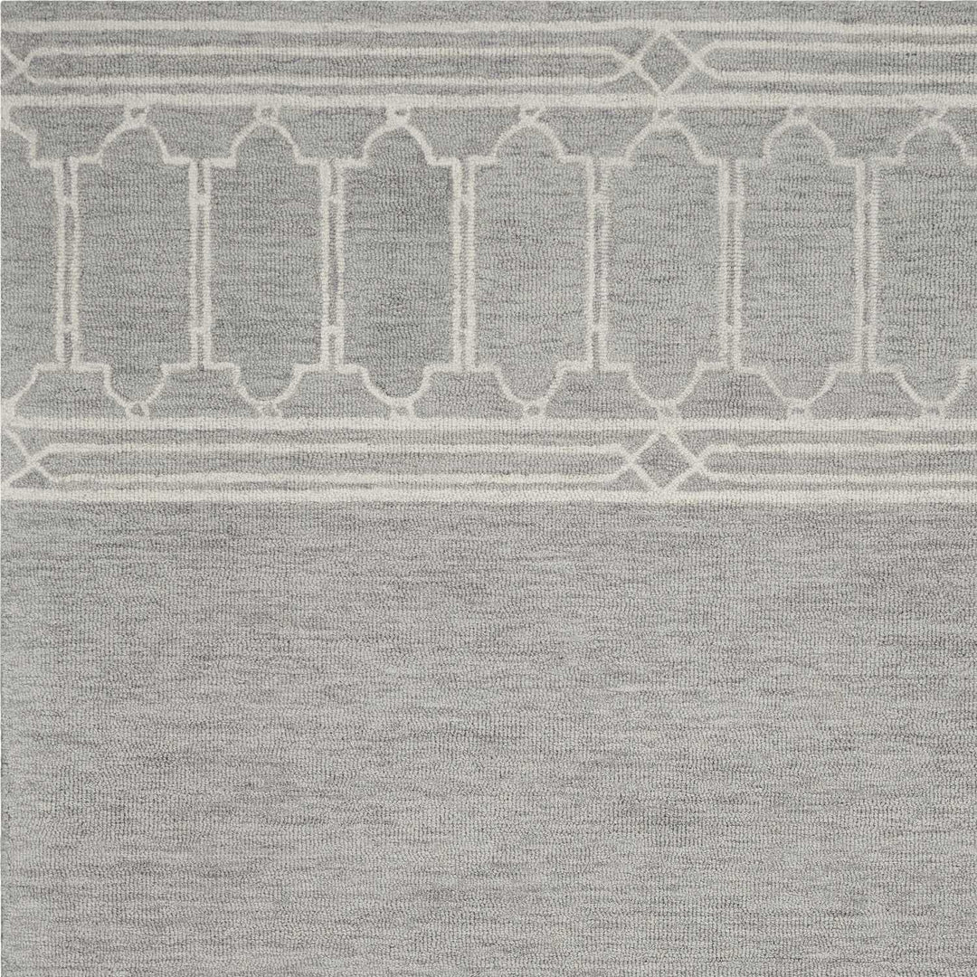 8' X 10'  Wool Grey Area Rug