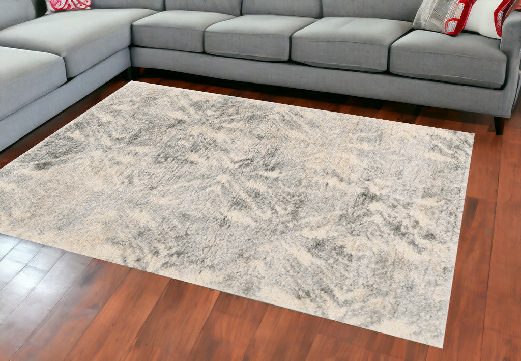 7' X 9'  Polypropylene Ivory Or Grey Area Rug