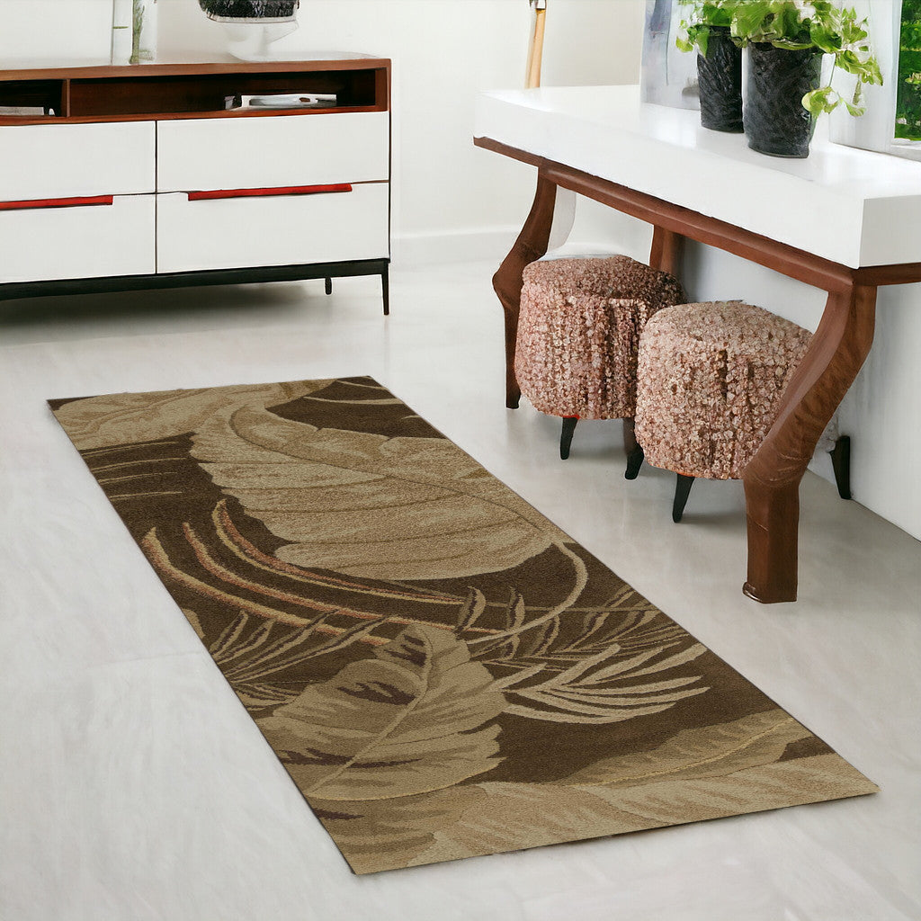 5' X 8'  Wool Mocha Area Rug