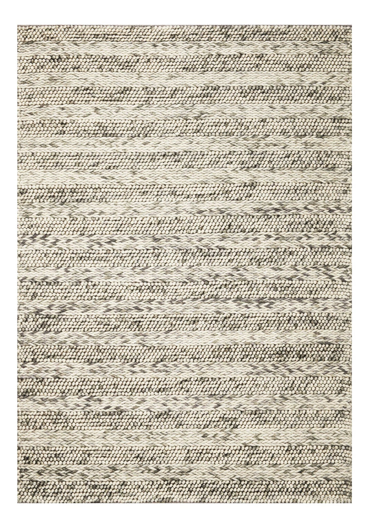 5' X 7'  Wool Grey Area Rug