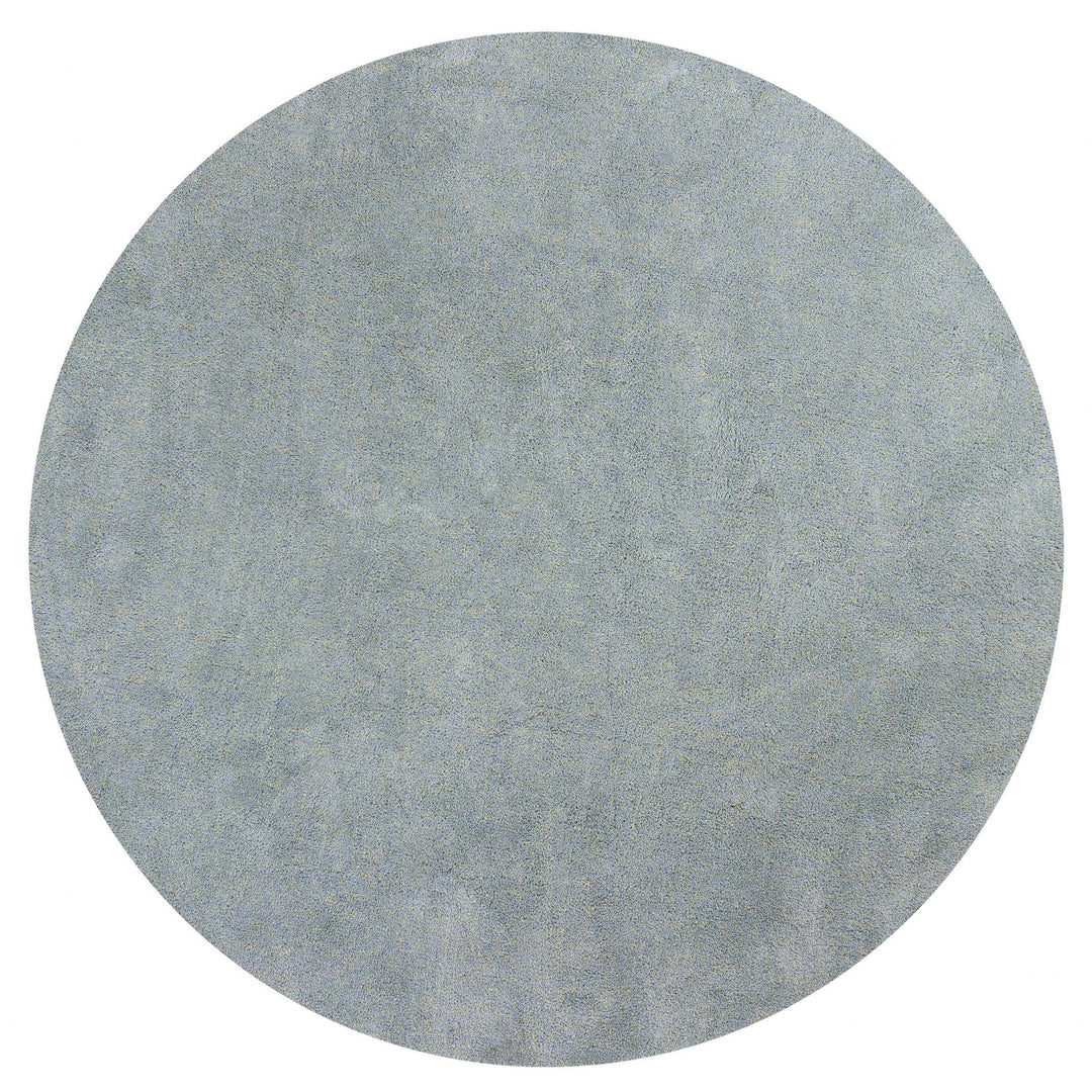 8' Round  Polyester Blue Heather Area Rug