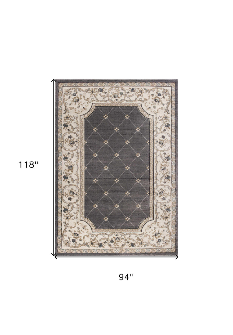 9' X 12'  Polypropylene Grey Or  Ivory  Area Rug