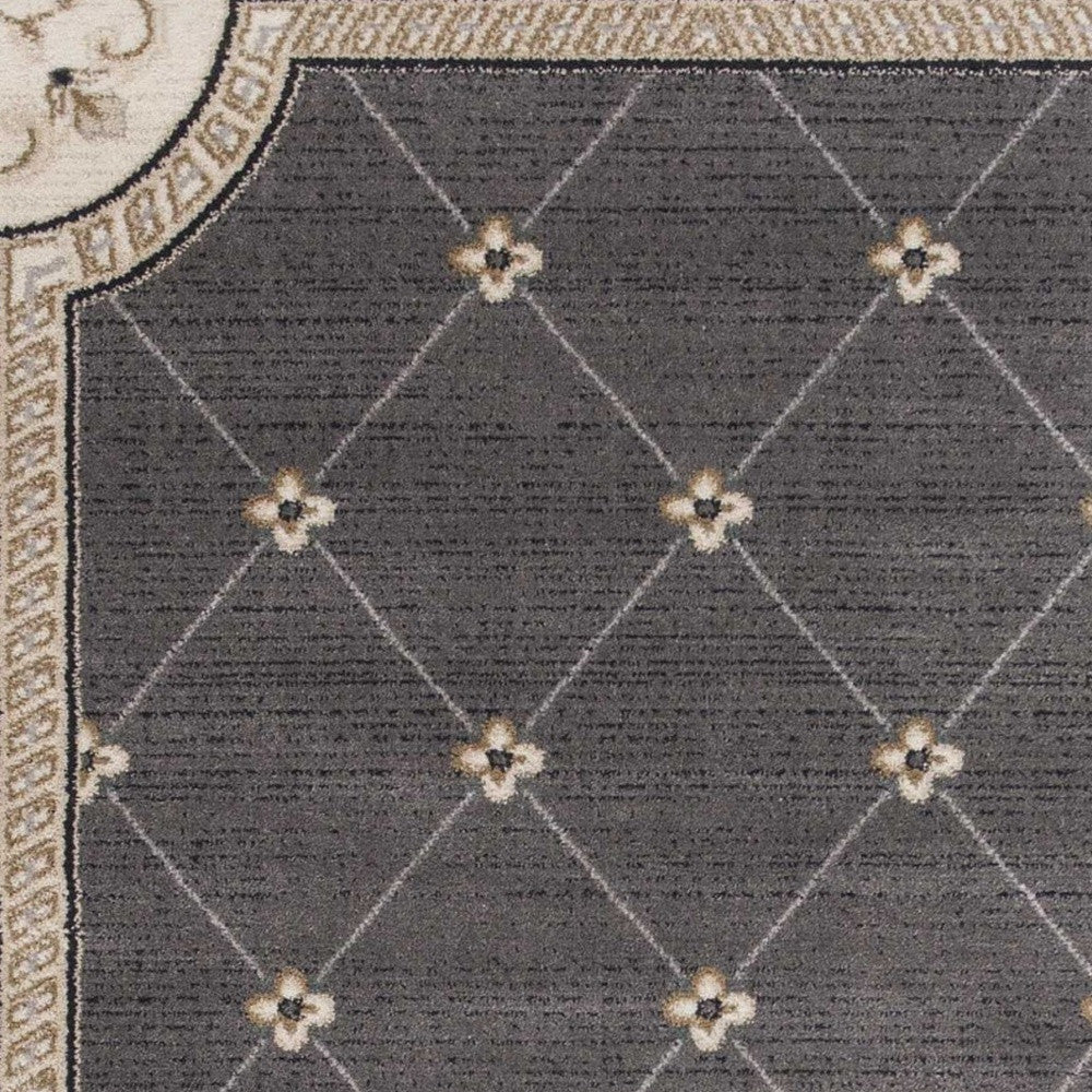 9' X 12'  Polypropylene Grey Or  Ivory  Area Rug