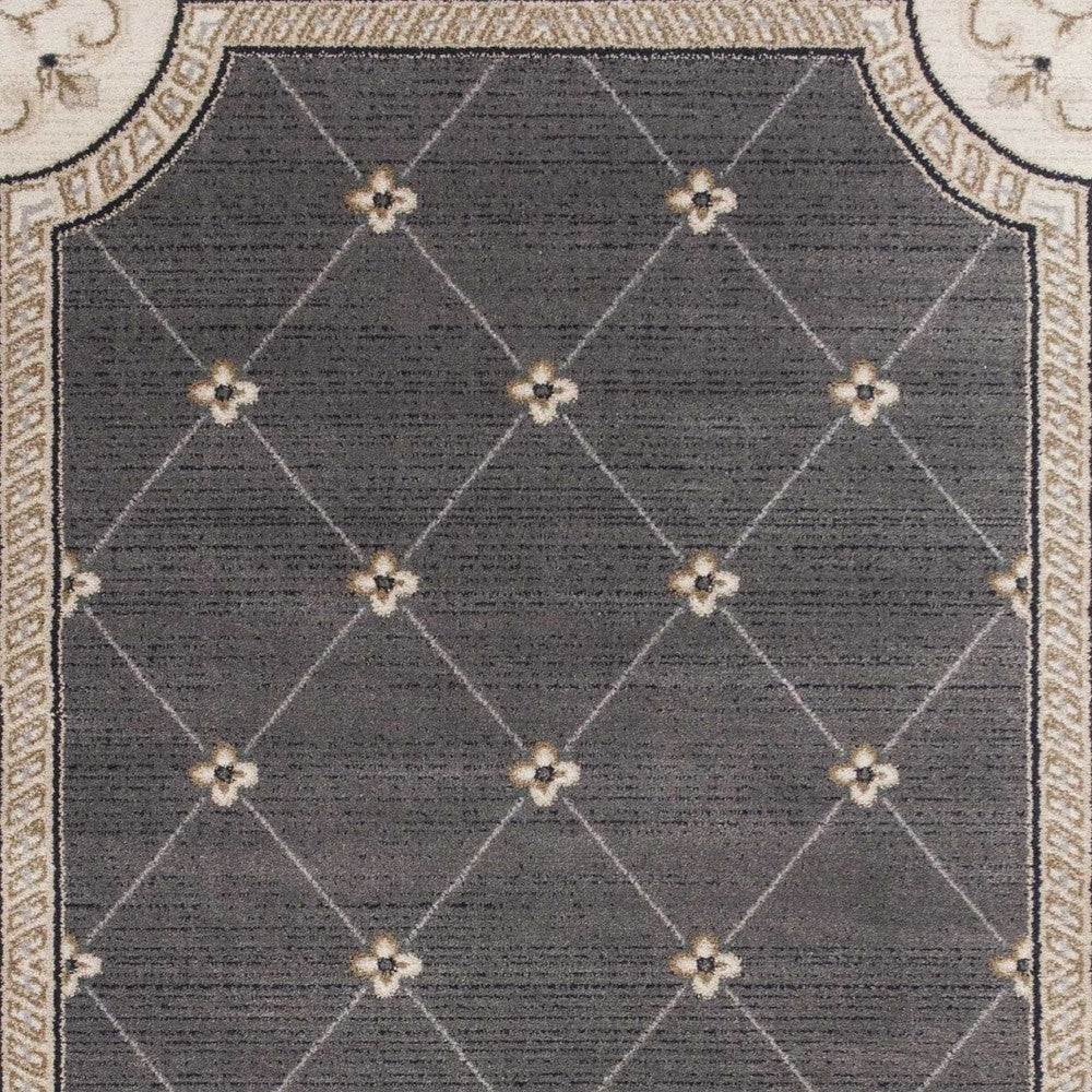 9' X 12'  Polypropylene Grey Or  Ivory  Area Rug