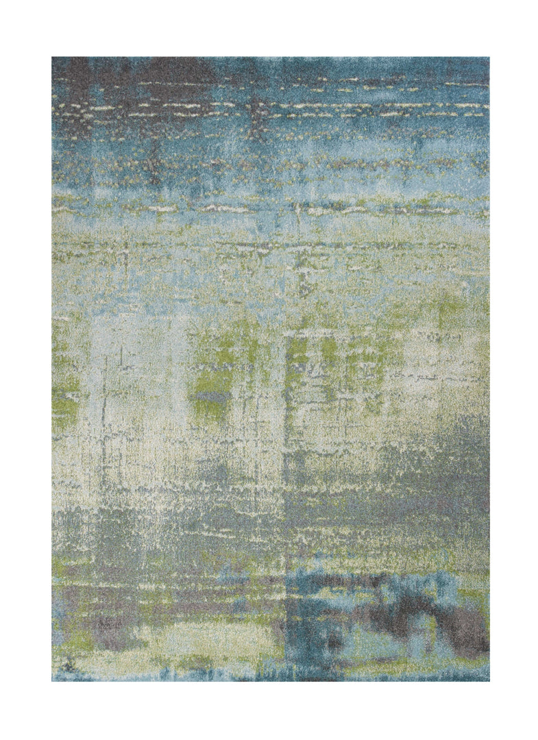 7' X 10' Blue and Green Area Rug