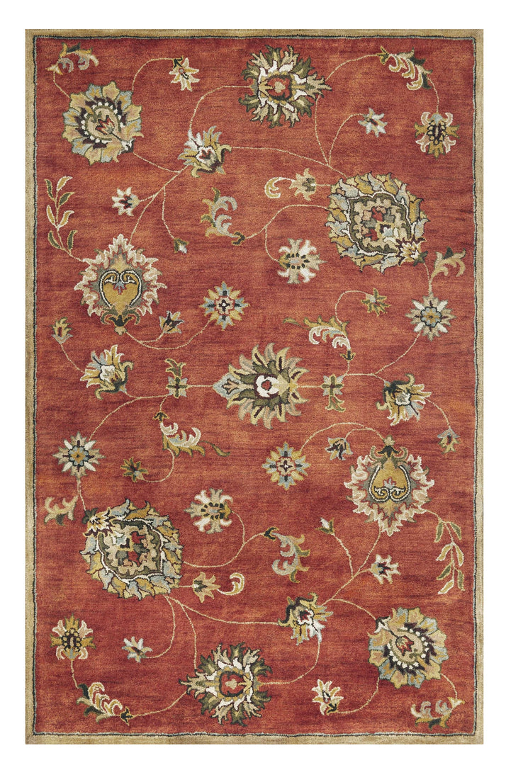 9' X 13' Sienna Orange Wool Handmade Area Rug