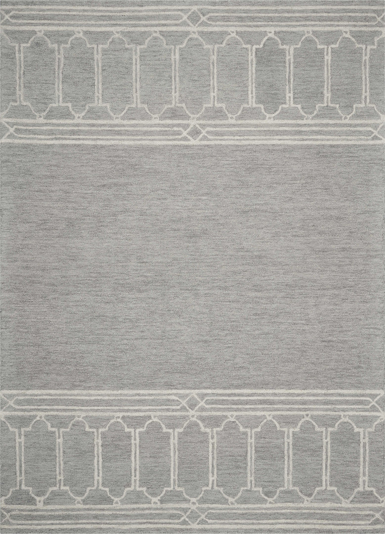 8' X 10'  Wool Grey Area Rug