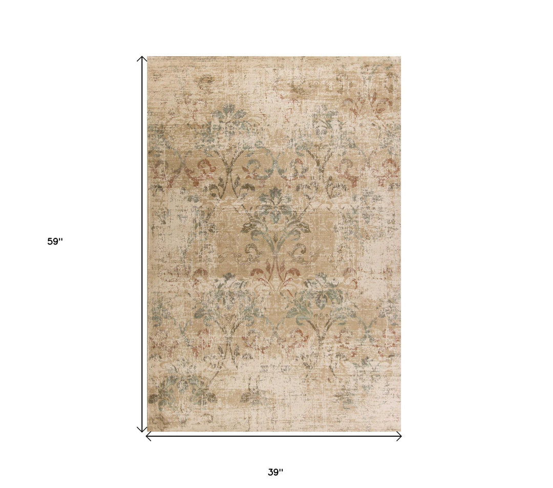 3' X 5' Beige Area Rug