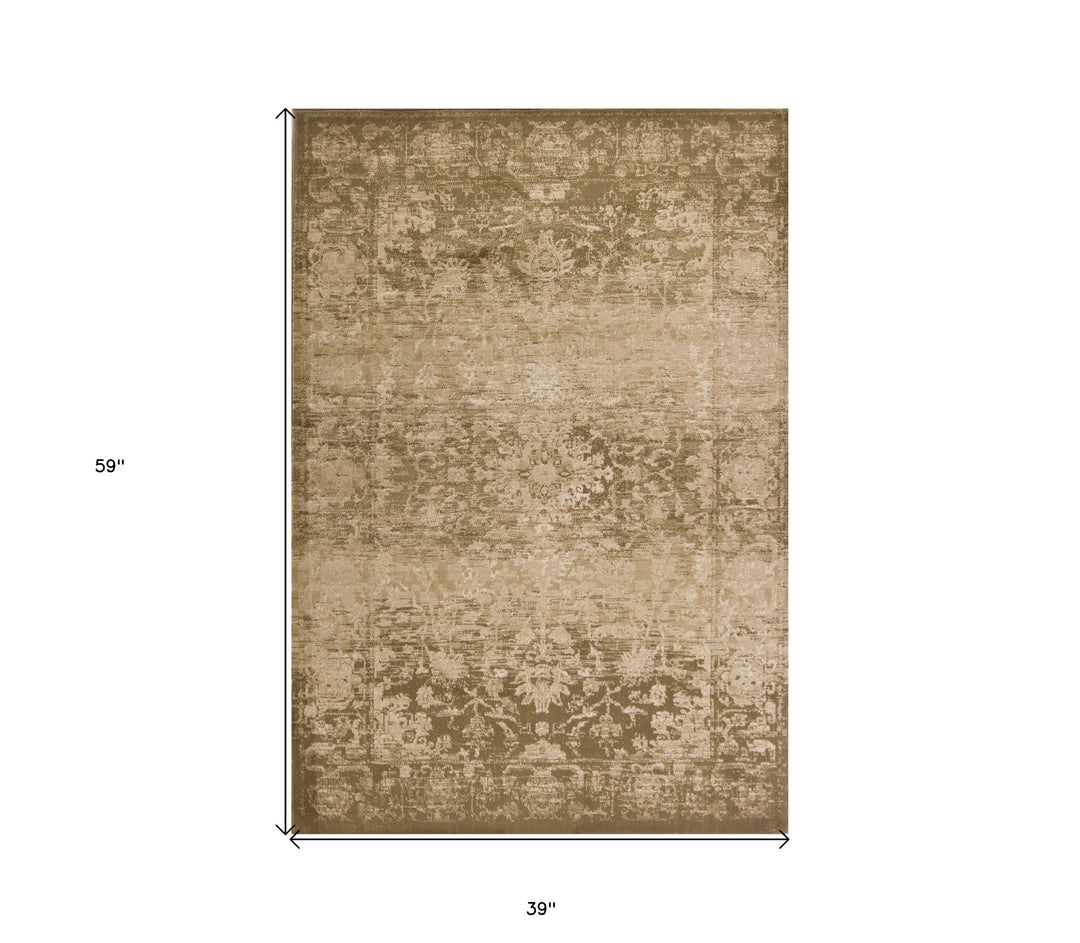 3' X 5' Beige Area Rug