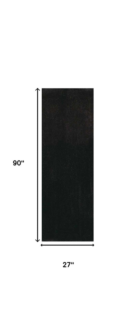 2' X 7' Espresso Plain Runner Rug