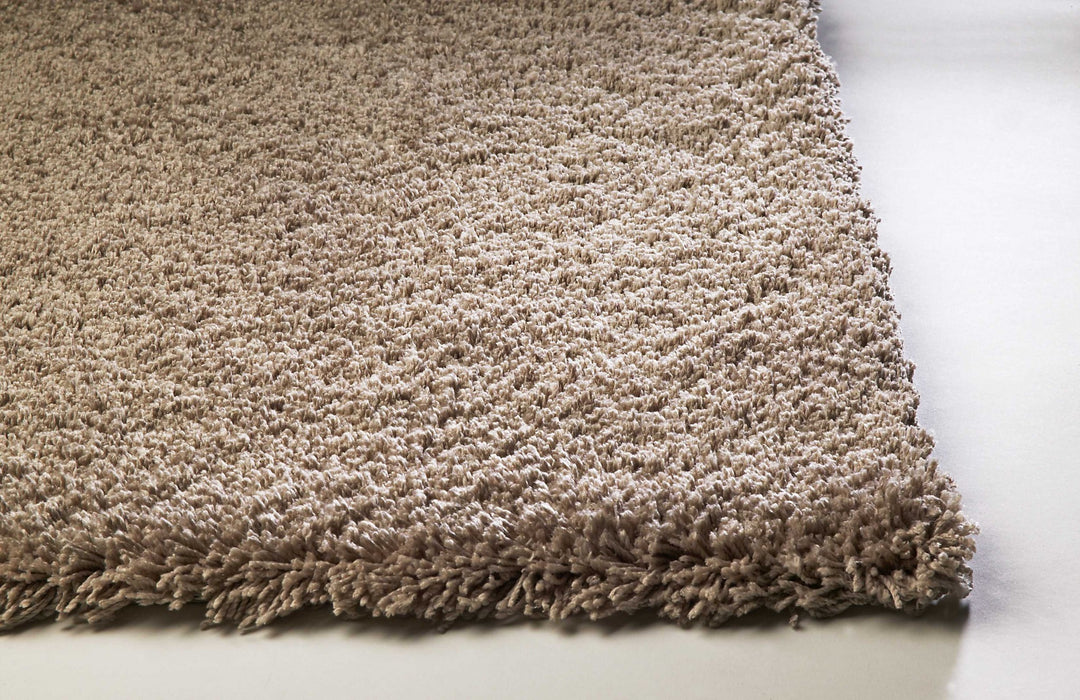 8' Beige Plain Runner Rug