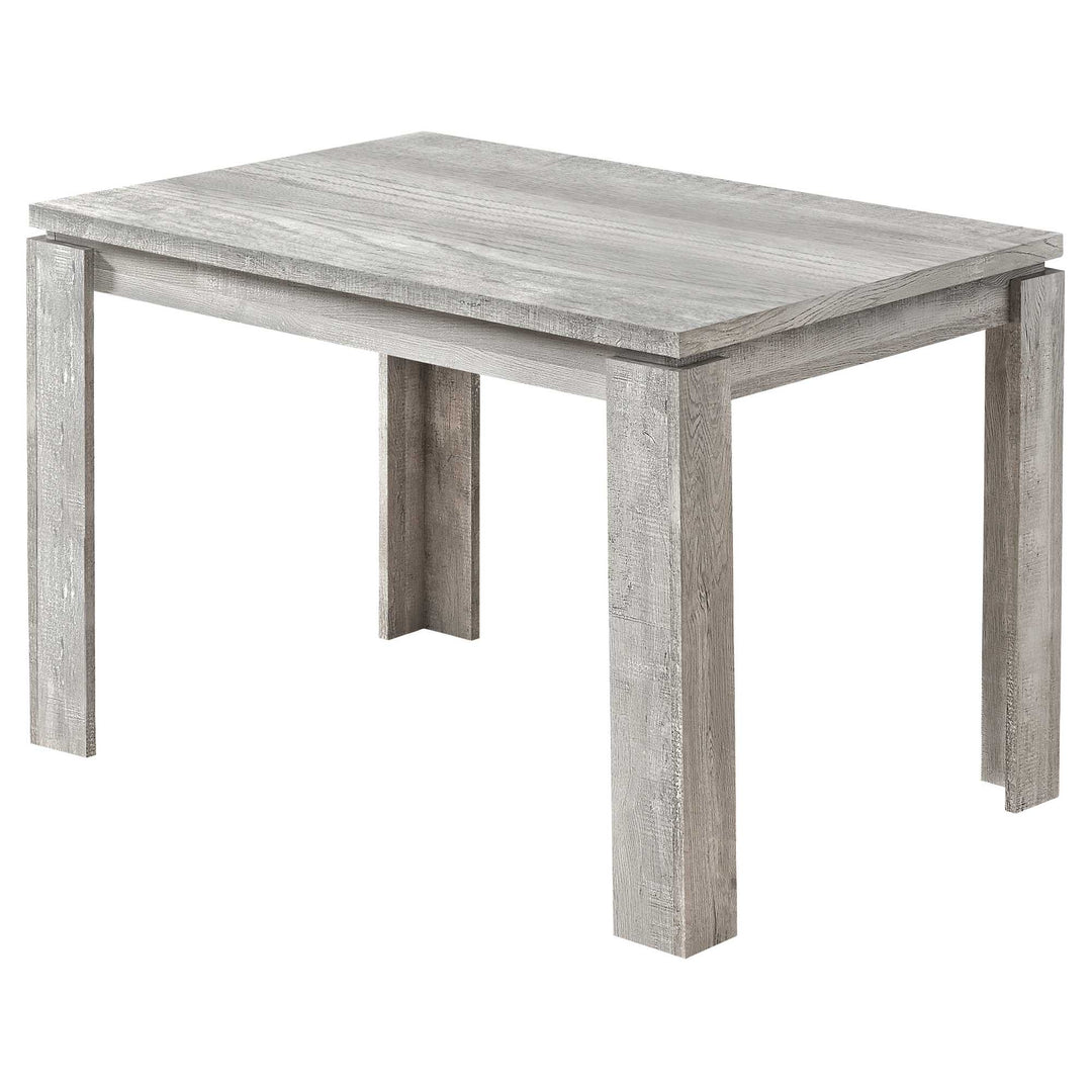 47" Gray Rectangular Dining Table with Sleek Four-Leg Design