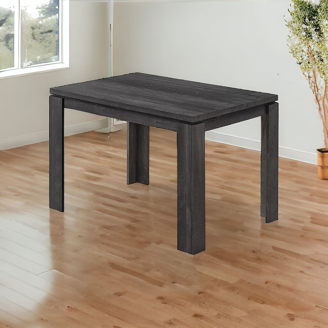 47-Inch Black Rectangular Dining Table