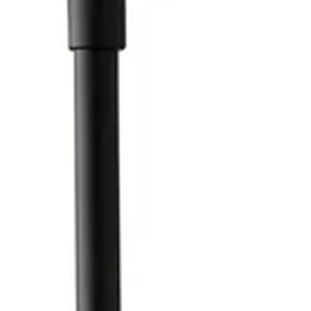 73" Black Torchiere Floor Lamp With White Cone Shade