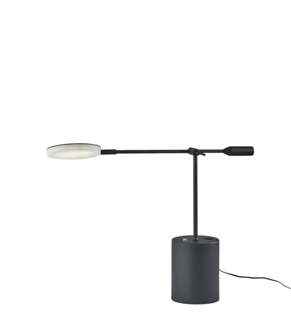 Three Color Adjustable Floor Lamp Black Metal Saucer Led