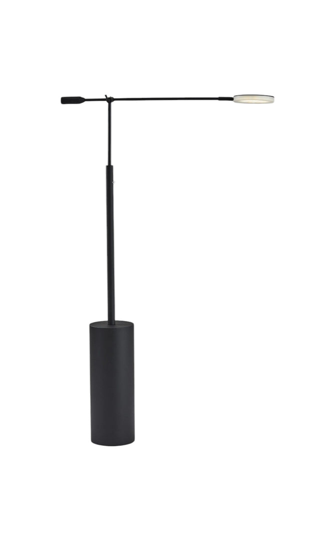 Three Color Adjustable Floor Lamp Black Metal Saucer Led