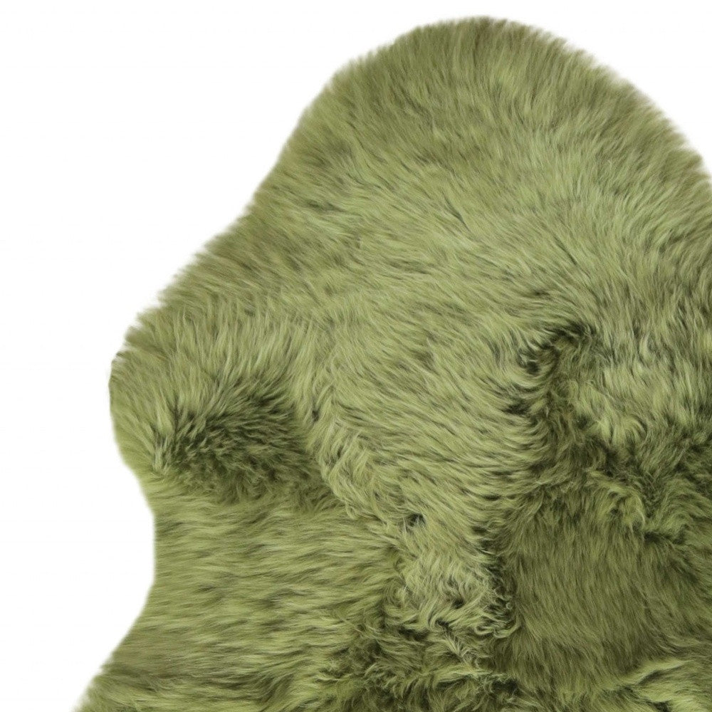 Sage Green New Zealand Natural  Sheepskin Rug