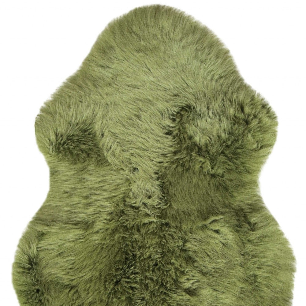 Sage Green New Zealand Natural  Sheepskin Rug