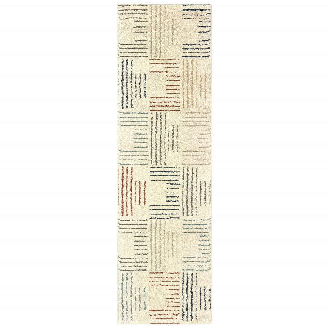 2' X 3' Ivory Multi Neutral Tone Scratch Indoor Accent Rug