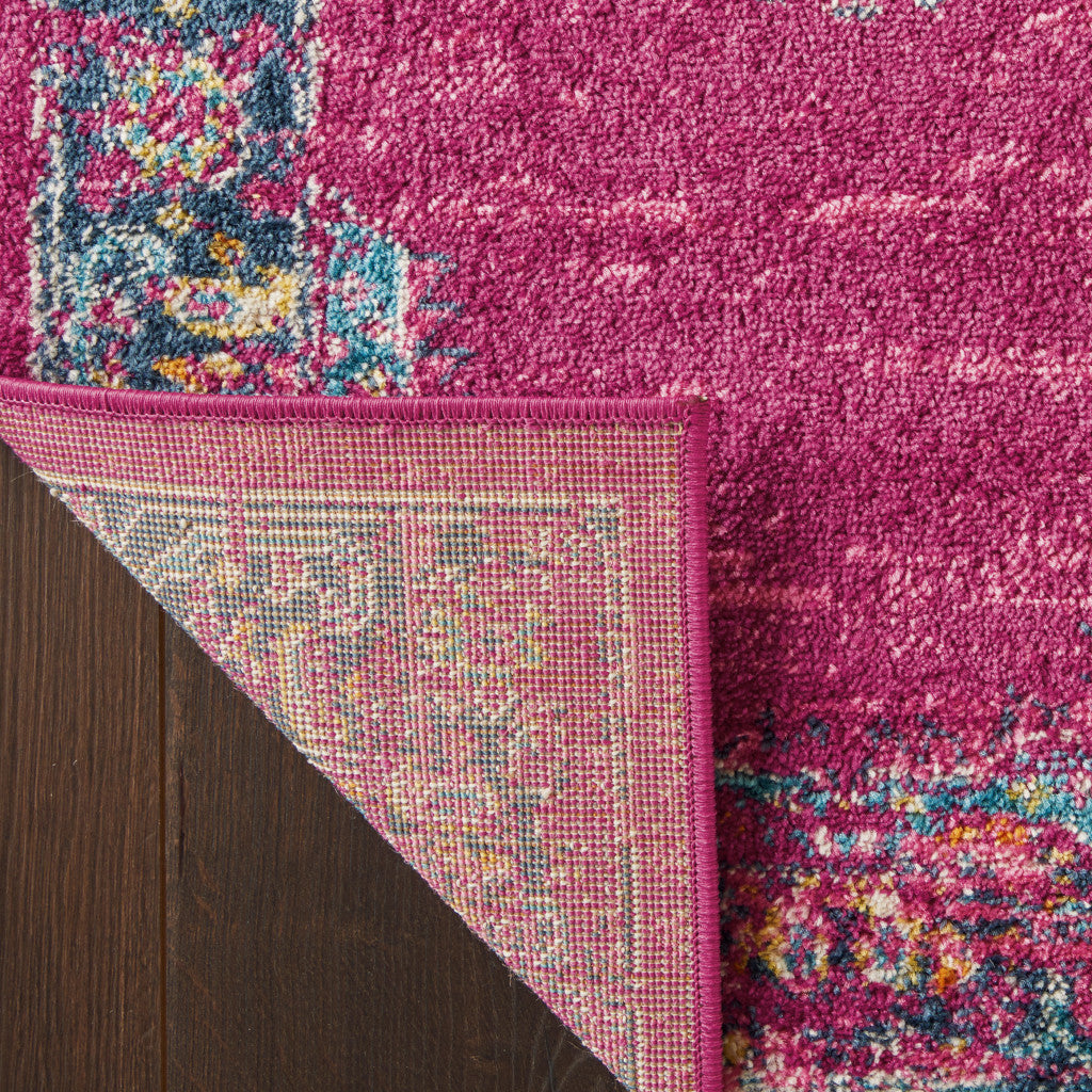 10' Fuchsia Power Loom Runner Rug