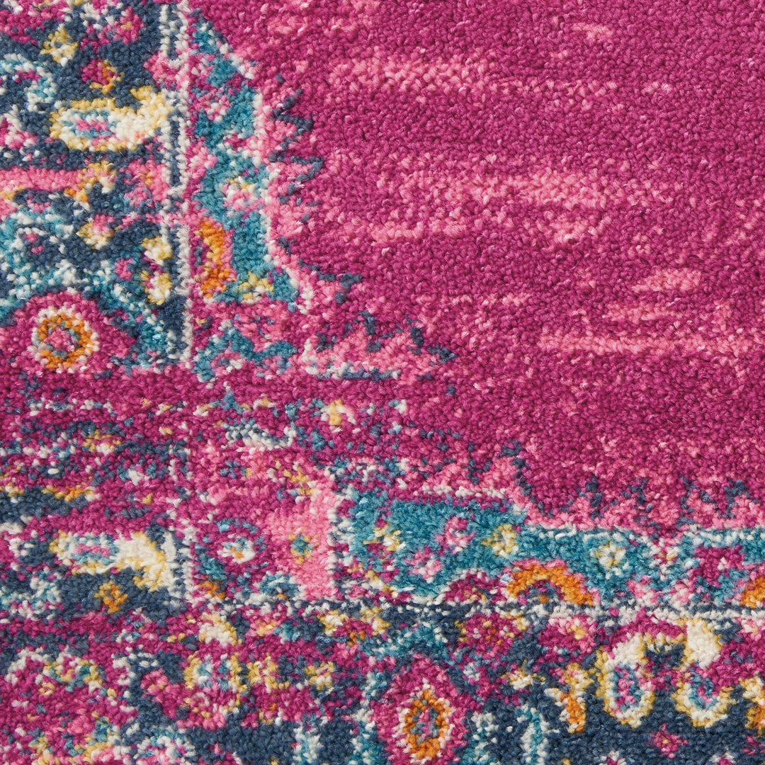 10' Fuchsia Power Loom Runner Rug