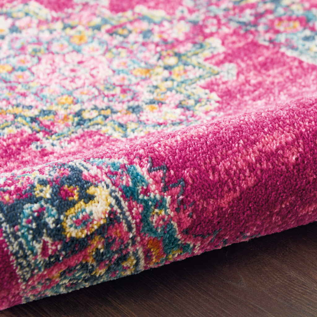 10' Fuchsia Power Loom Runner Rug