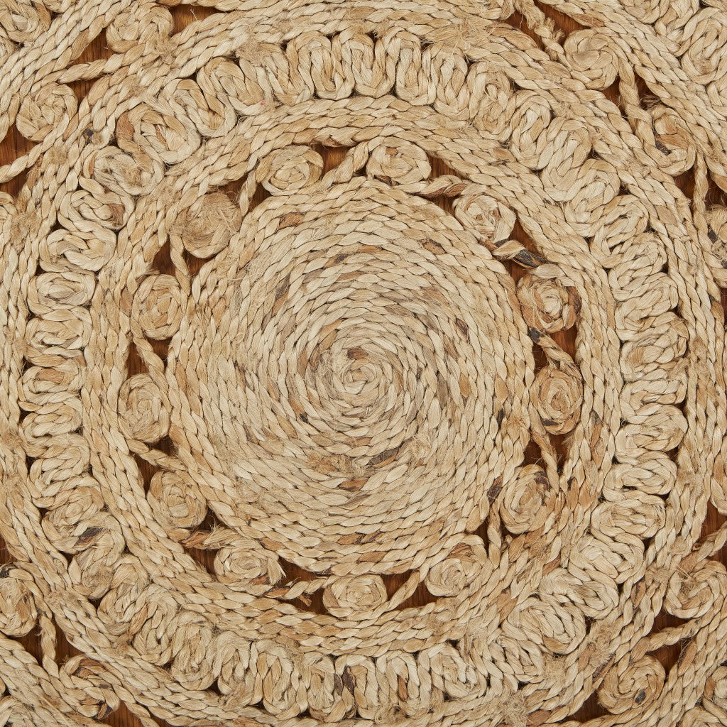 Sunshine Golden Natural Jute Area Rug