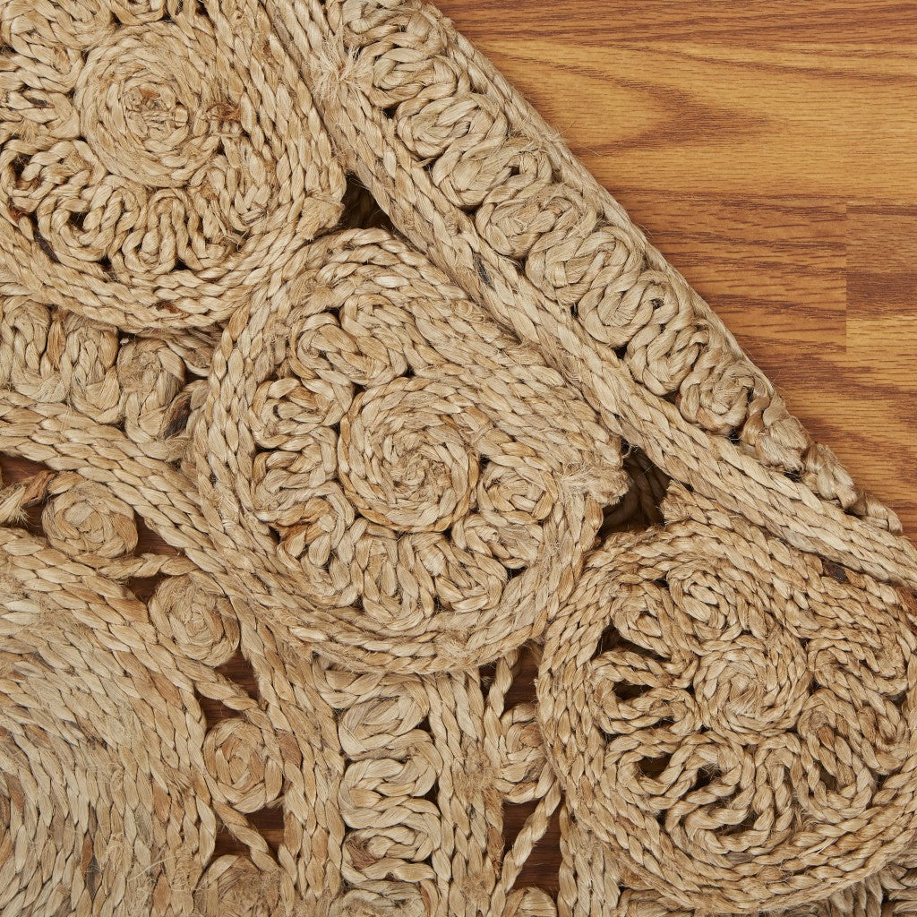 Sunshine Golden Natural Jute Area Rug