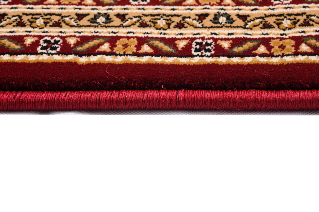 10' Runner Red and Beige Oriental Power Loom Runner Rug