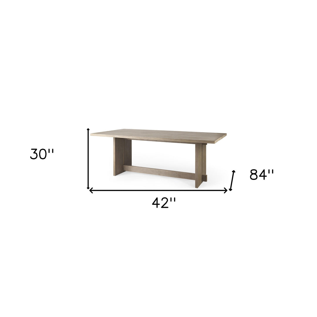 84" Taupe Modern Dining Table