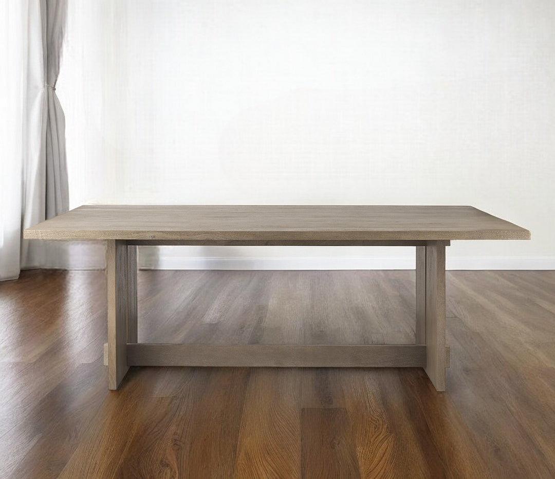 84" Taupe Modern Dining Table