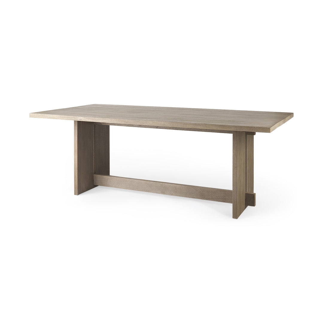 84" Taupe Modern Dining Table