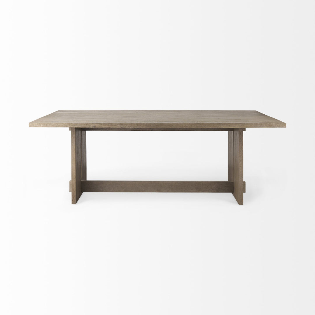 84" Taupe Modern Dining Table