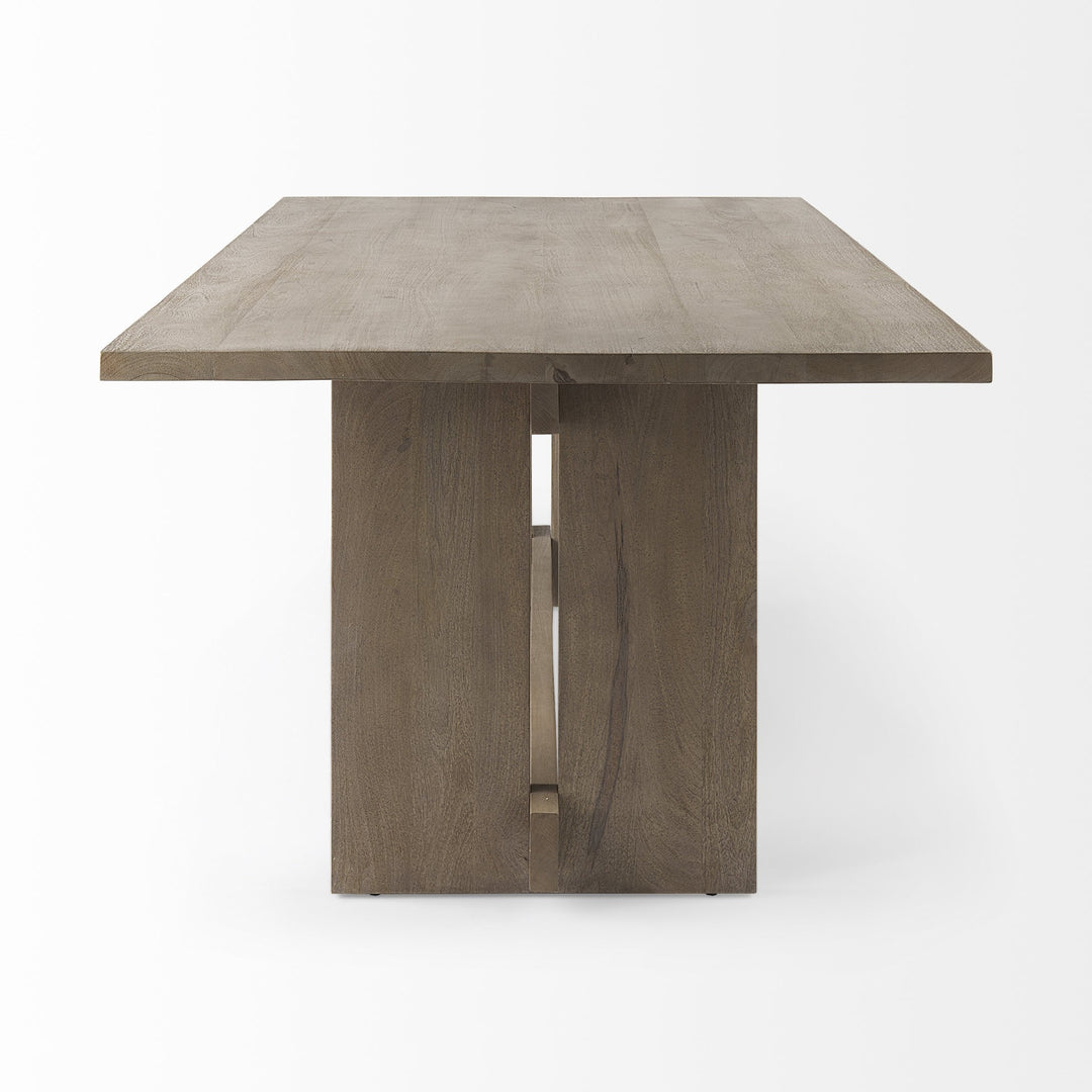 84" Taupe Modern Dining Table