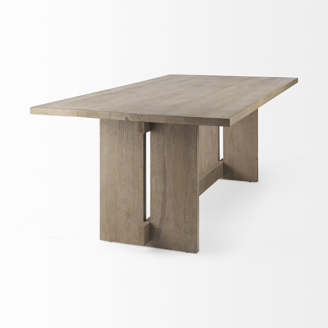 84" Taupe Modern Dining Table