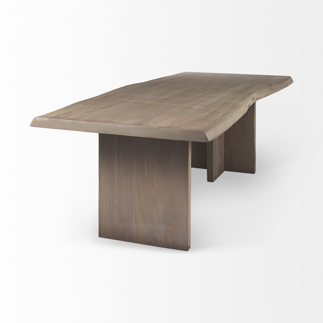 94-Inch Natural Solid Wood Dining Table