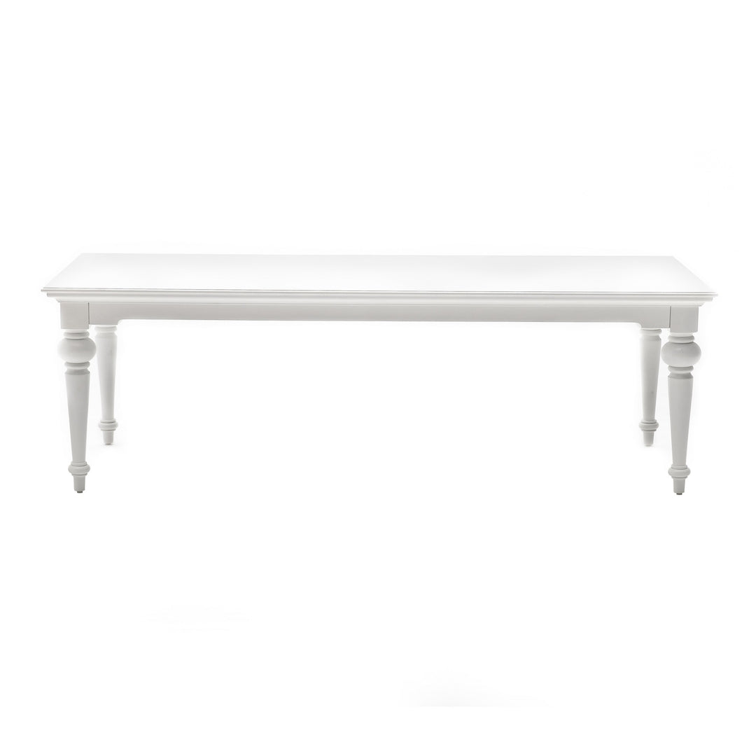 White Farmhouse Elegance 94" Dining Table