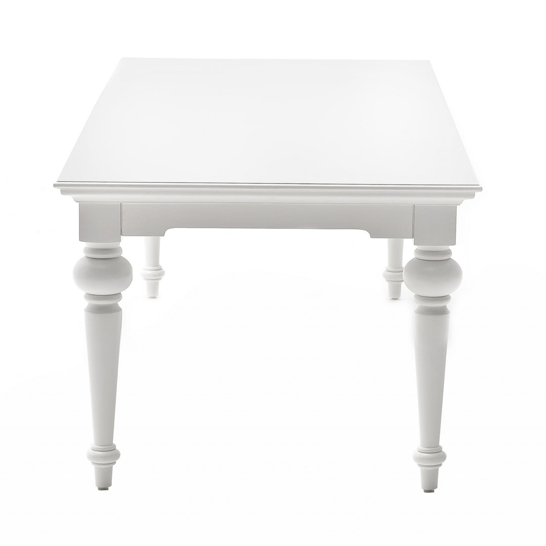 White Farmhouse Elegance 94" Dining Table