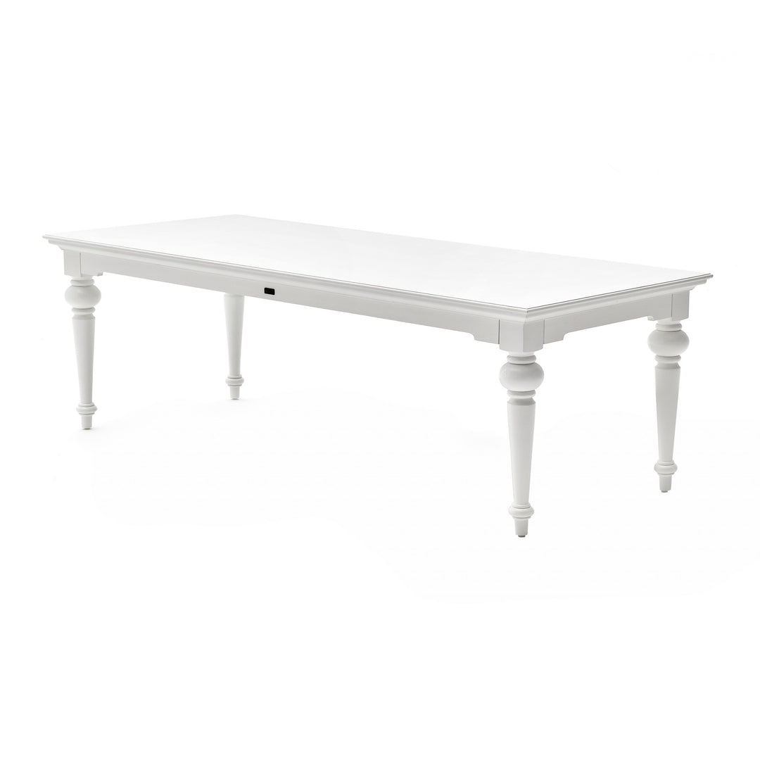 White Farmhouse Elegance 94" Dining Table